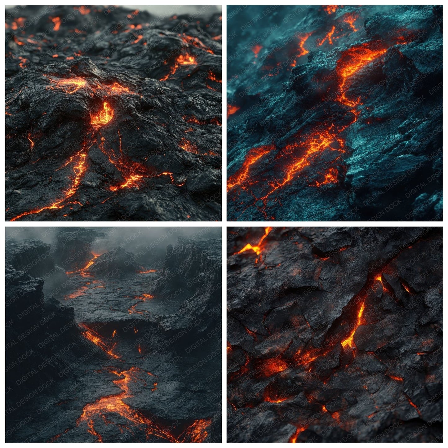 Molten Alien Magma Digital Paper Pack (DDD002563)