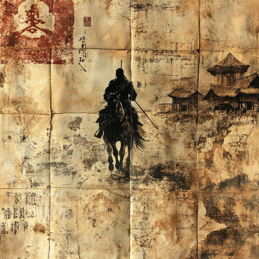 Mongol Bow Horse Digital Paper Pack (DDD002570)