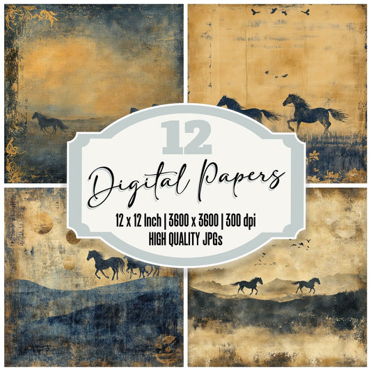 Mongolia Steppe Digital Paper Pack (DDD002571)