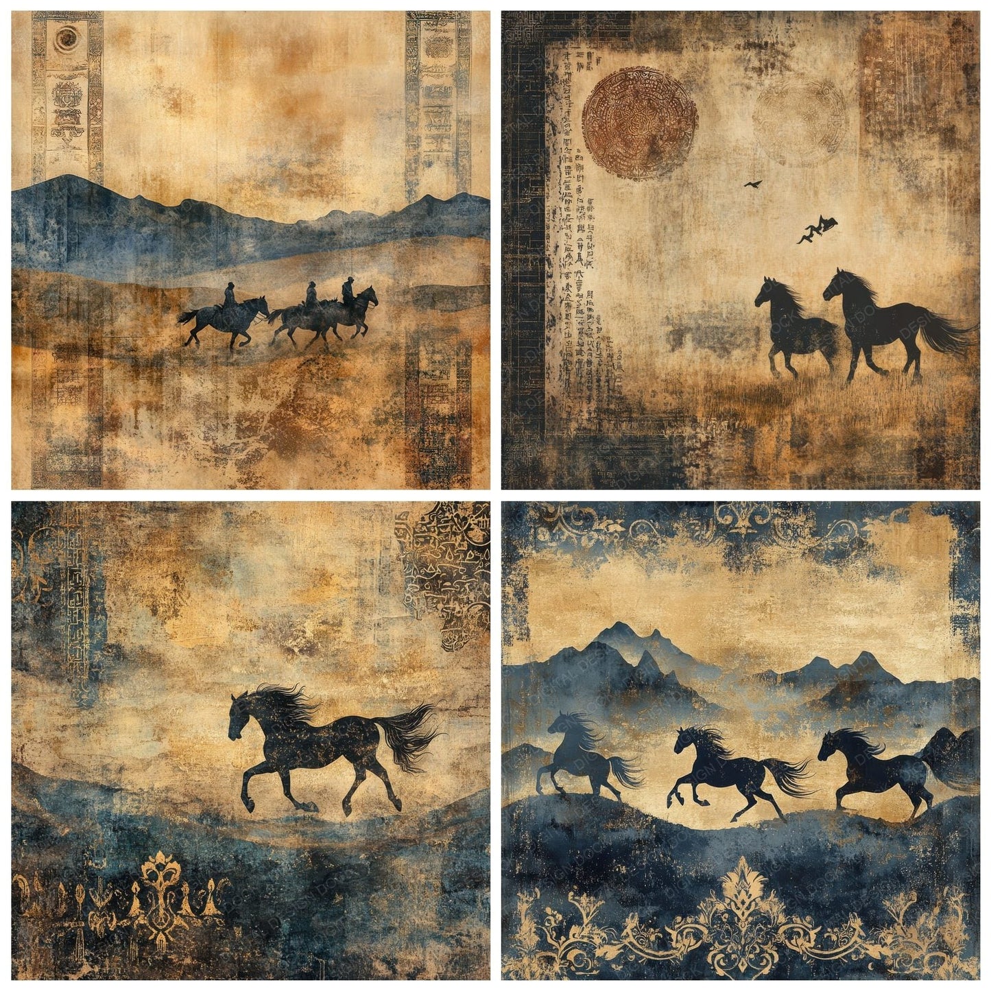 Mongolia Steppe Digital Paper Pack (DDD002571)