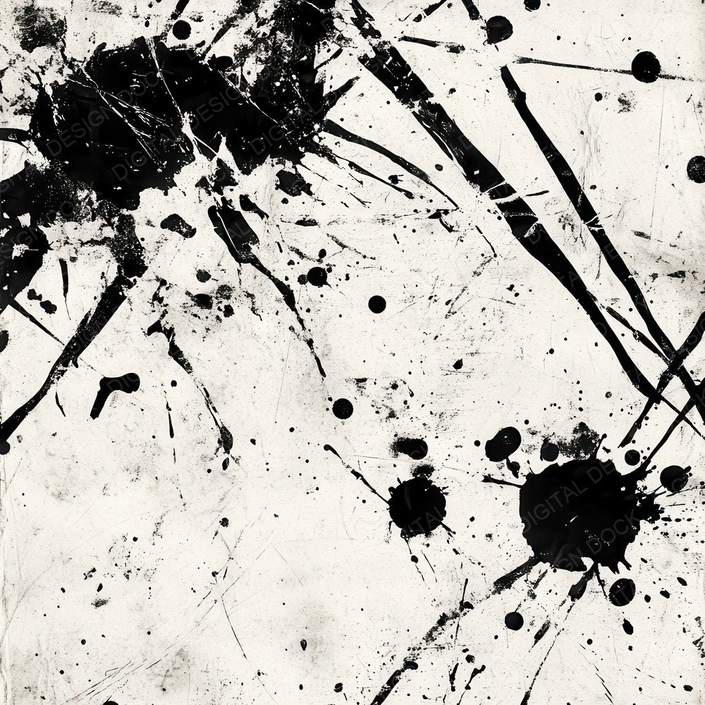 Monochrome Ink Splatter Digital Paper Pack (DDD002579)
