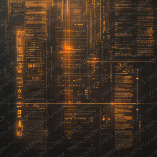 Monolith Terminal Glyphs Digital Paper Pack (DDD002581)