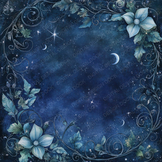 Moonlit Flora Digital Paper Pack (DDD002597)