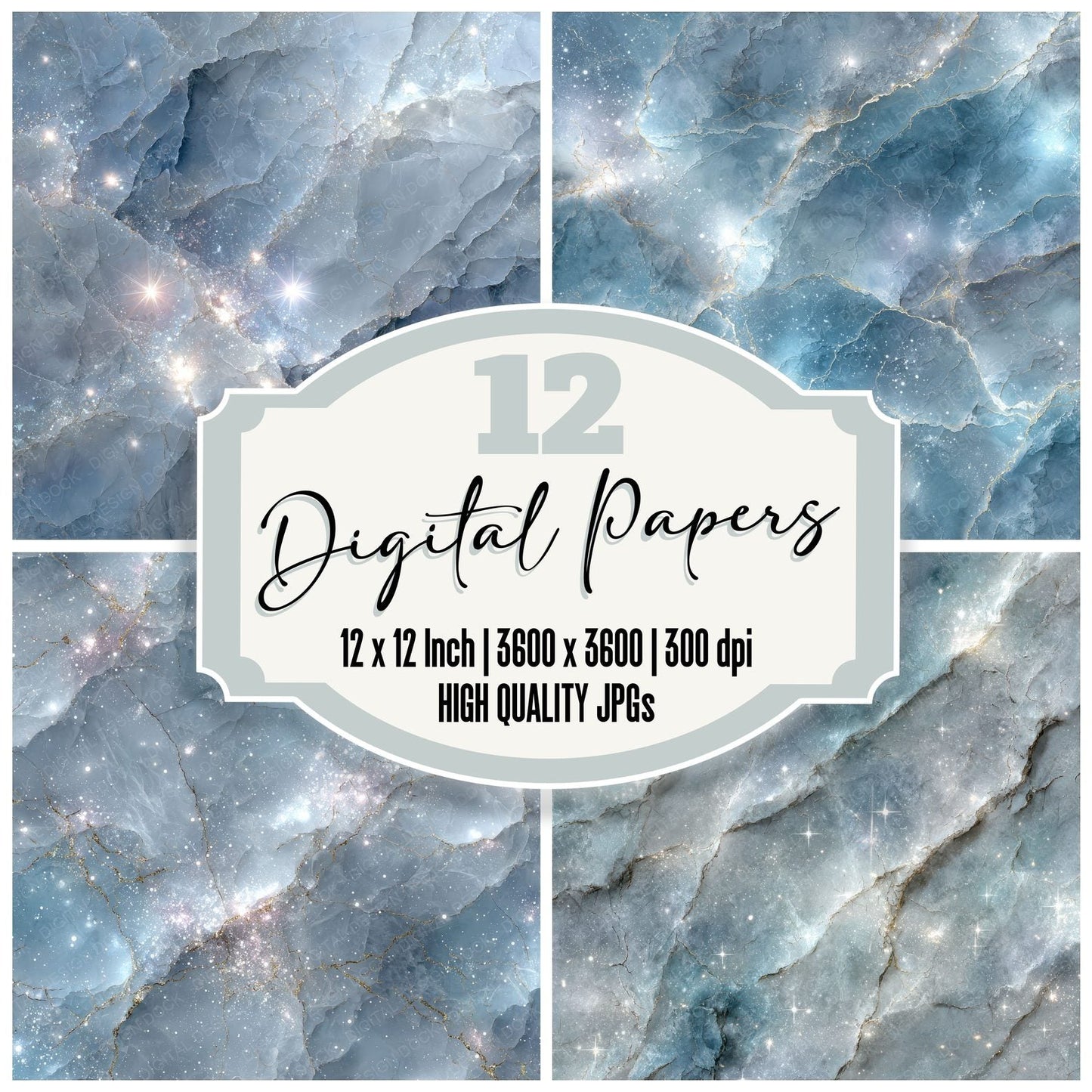 Moonstone Cliff Stardust Glow Digital Paper Pack (DDD002598)