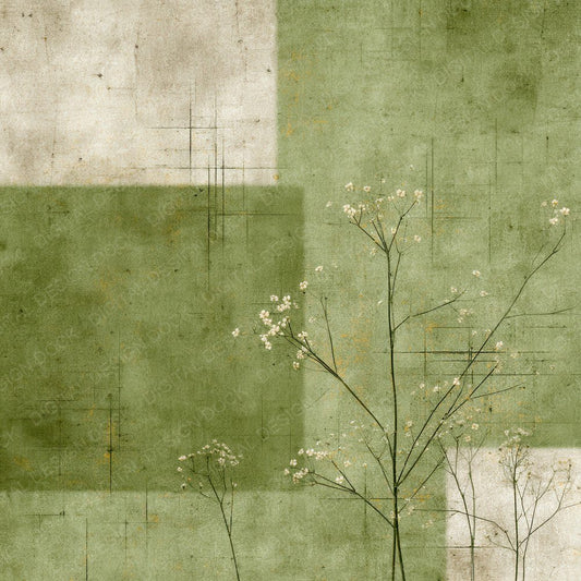 Moss Linen Botanical Fold Digital Paper Pack (DDD002613)