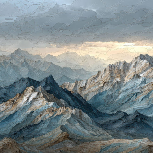 Mountain Range Rock Horizon Haze Digital Paper Pack (DDD002627)