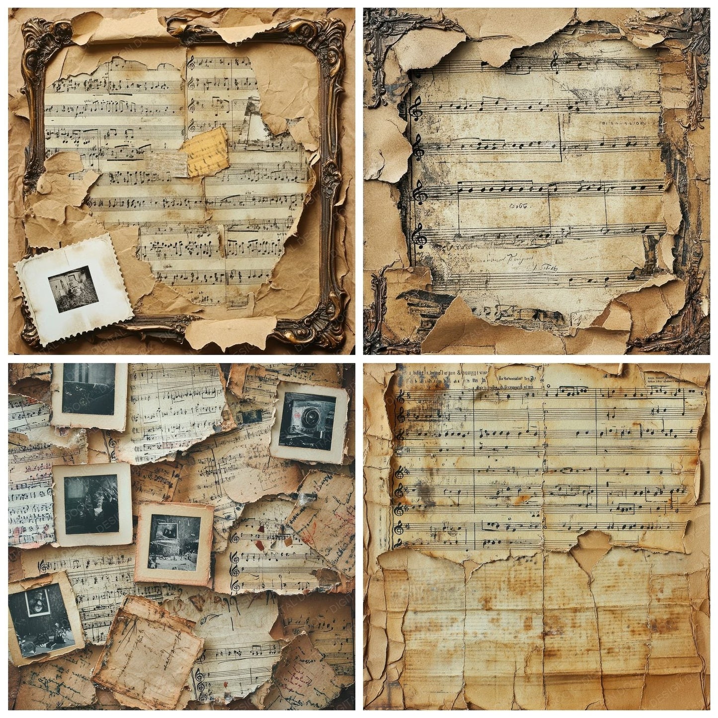 Music Scrap Memory Digital Paper Pack (DDD002639)