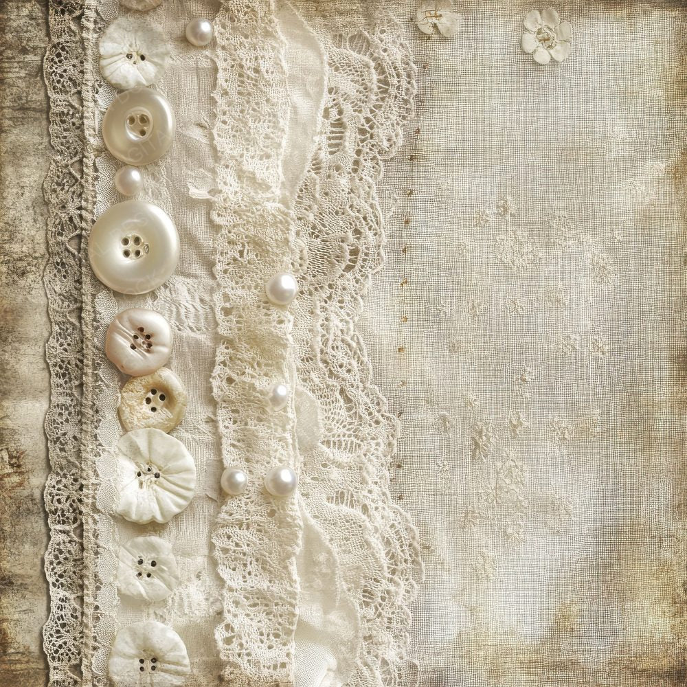 Muslin and Lace Fabric Digital Paper Digital Paper Pack (DDD002642)