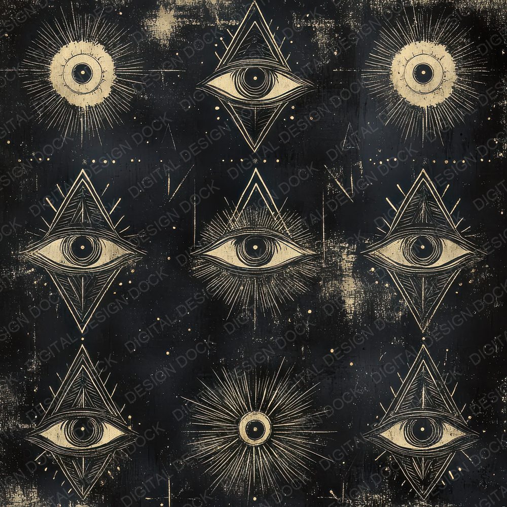 Mystic Eye Triangle Digital Paper Pack (DDD002652)