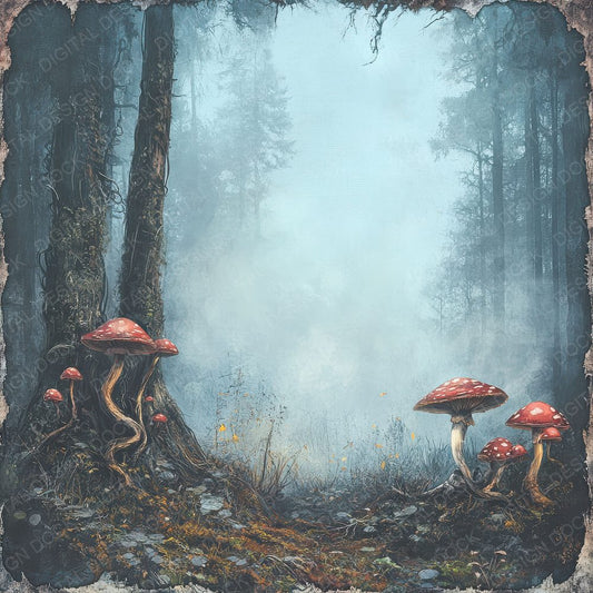 Mystical Mushroom Floor Digital Paper Pack (DDD002654)