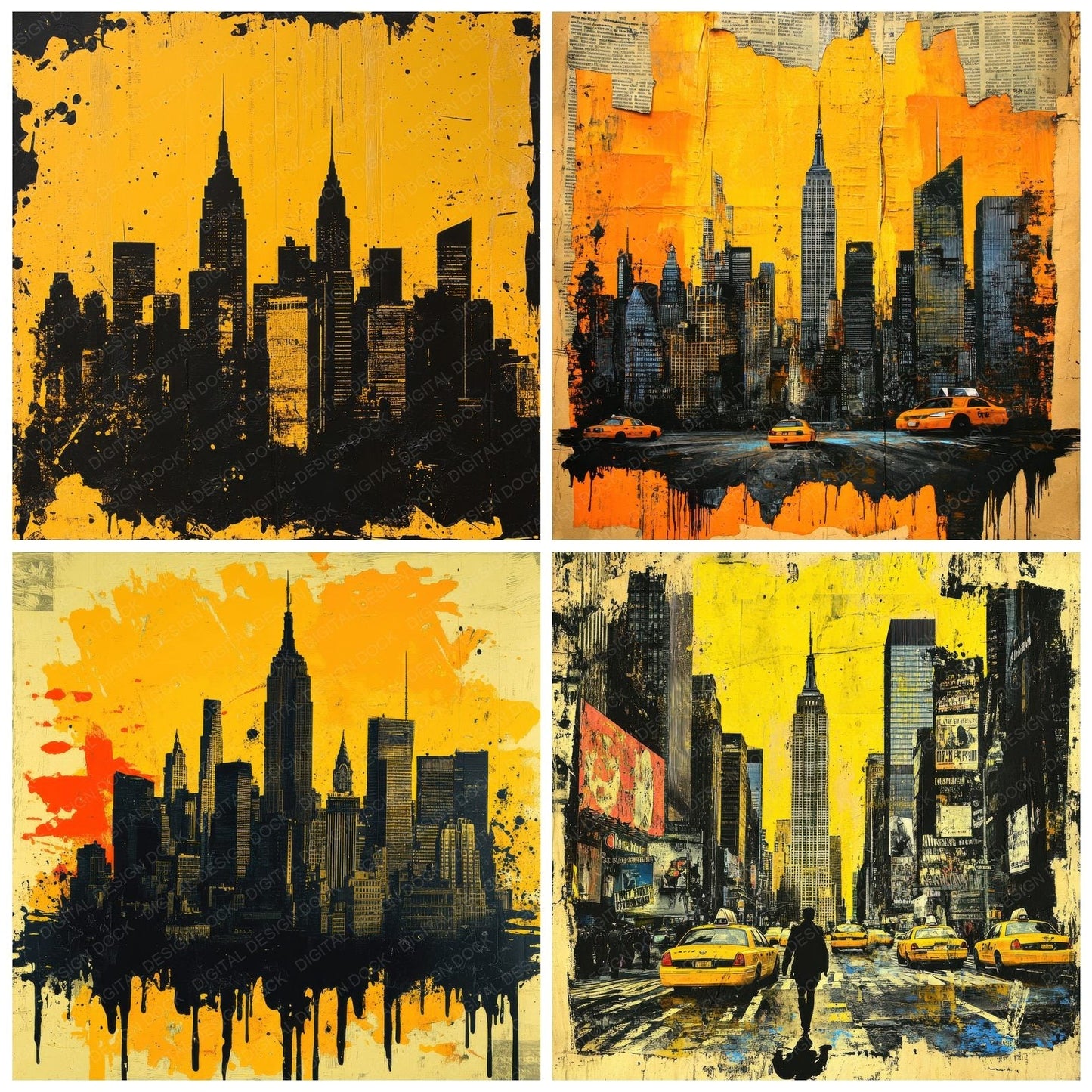 NYC Headline Asphalt Digital Paper Pack (DDD002658)