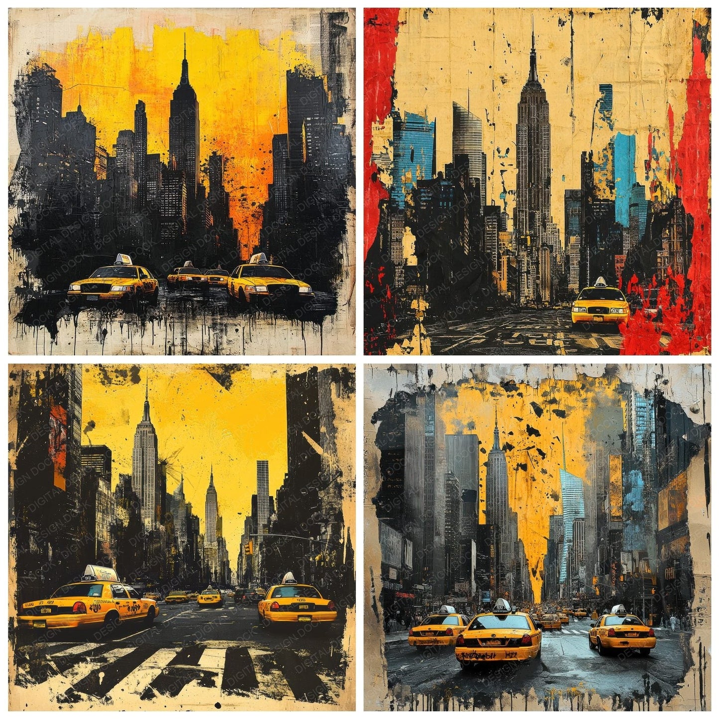 NYC Headline Asphalt Digital Paper Pack (DDD002658)