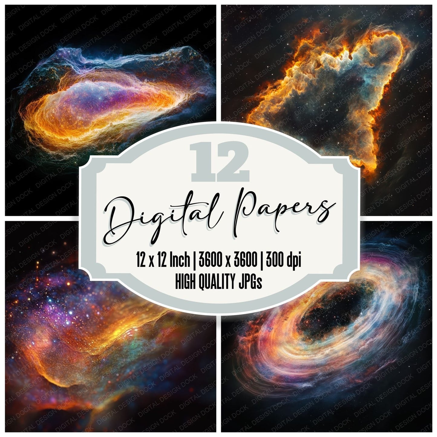 Nebula Cloud Burst Digital Paper Pack (DDD002672)