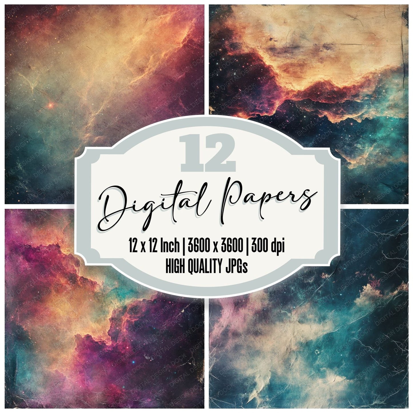Nebula Rift Glow Digital Paper Pack (DDD002675)