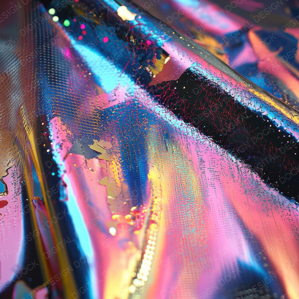 Neon Cyber Leather Digital Paper Pack (DDD002684)