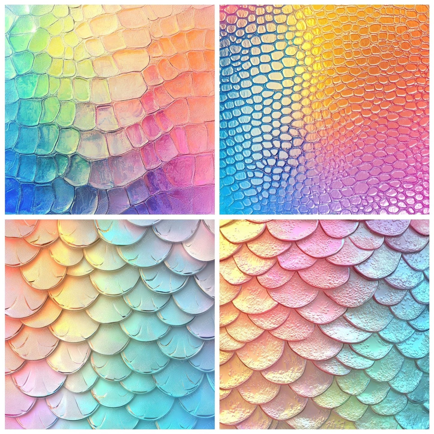 Neon Lizard Rainbow Digital Paper Pack (DDD002710)