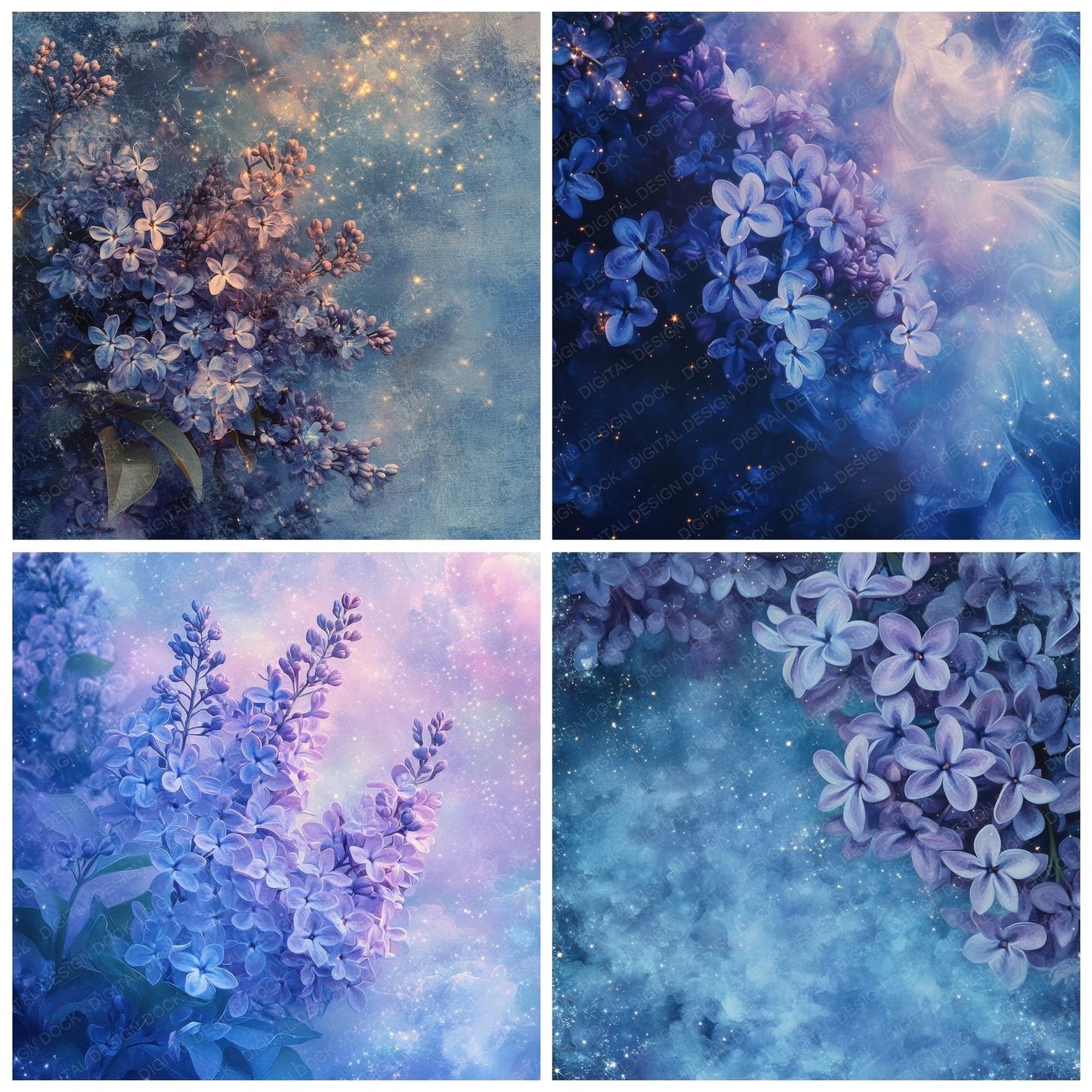 Noctilucent Lilac Glow Digital Paper Pack (DDD002756)