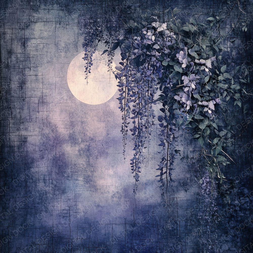 Noctilucent Wisteria Mist Digital Paper Pack (DDD002757)