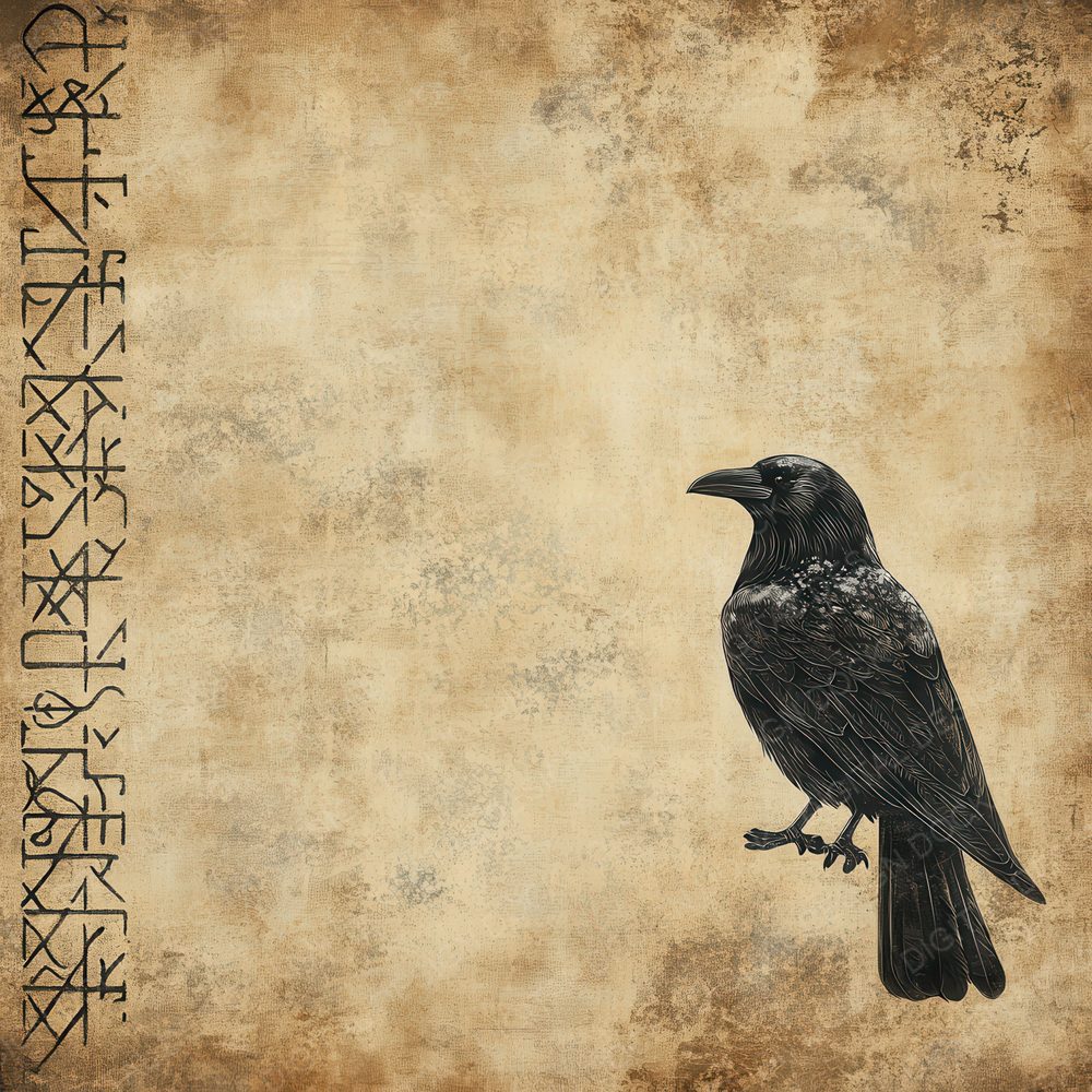 Nordic Rune Raven Dust Digital Paper Pack (DDD002764)