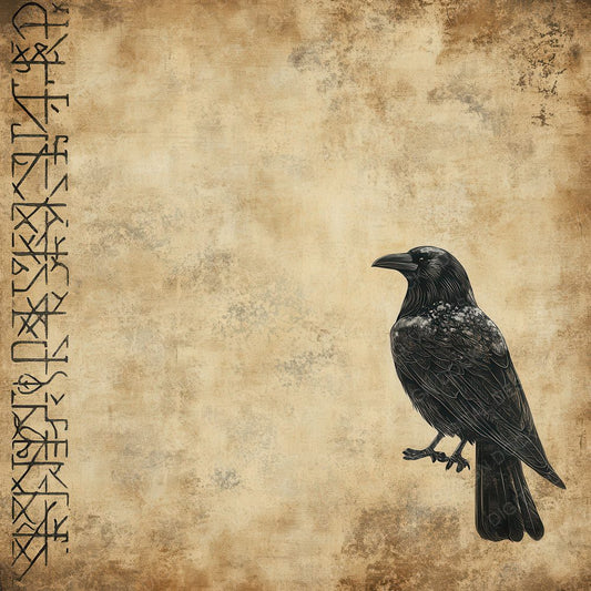 Nordic Rune Raven Dust Digital Paper Pack (DDD002764)