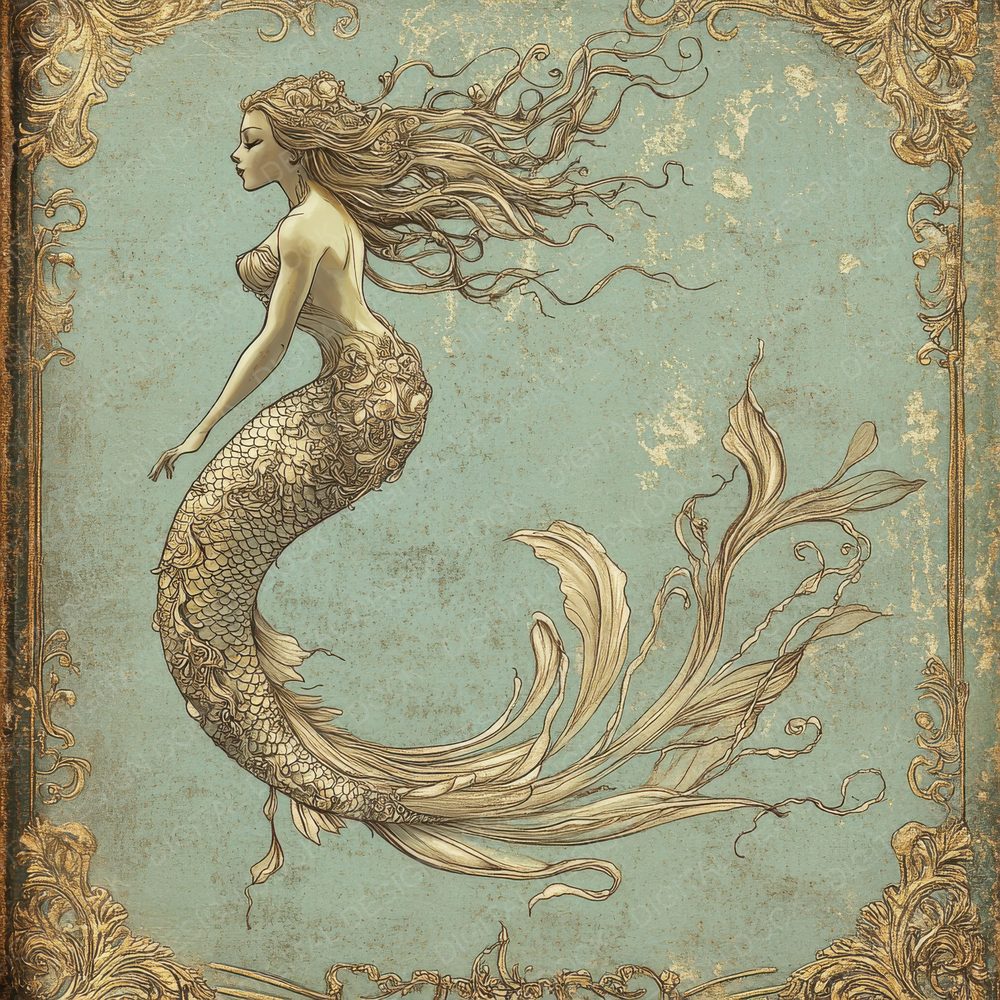 Nouveau Mermaid Digital Paper Pack (DDD002772)