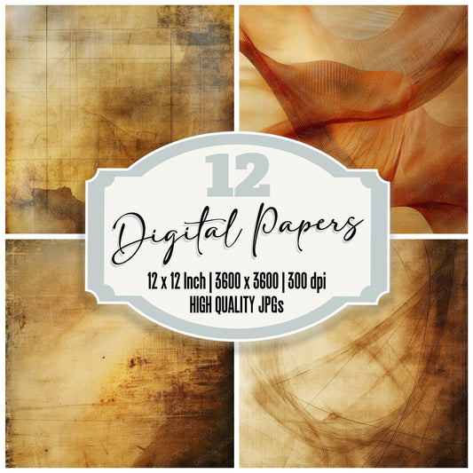 Ochre Motion Grid Digital Paper Pack (DDD002788)