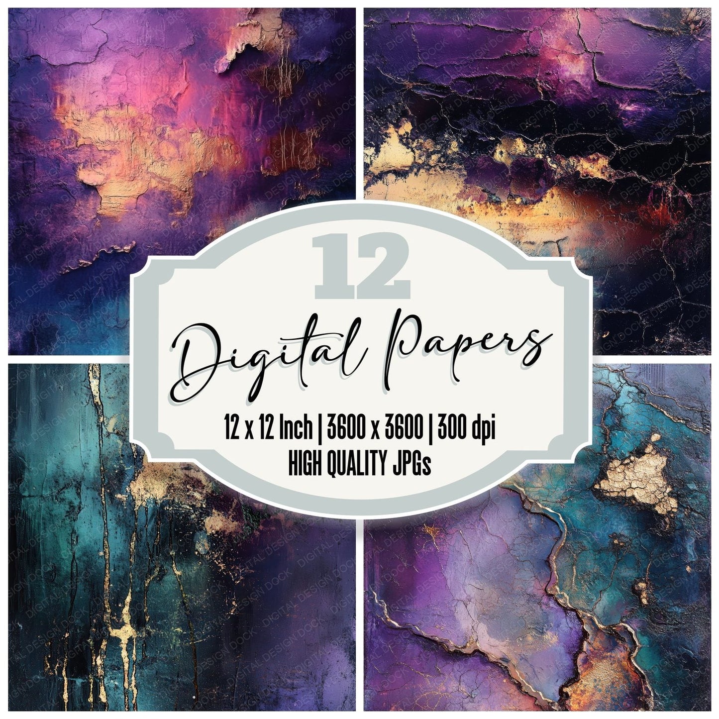 Oil Slick Reflections Digital Paper Pack (DDD002811)