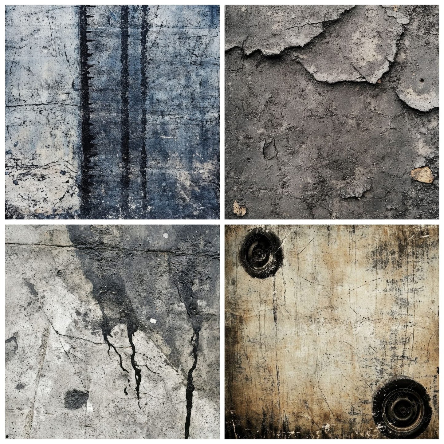 Oil Stained Concrete Background Digital Paper Pack (DDD002812)