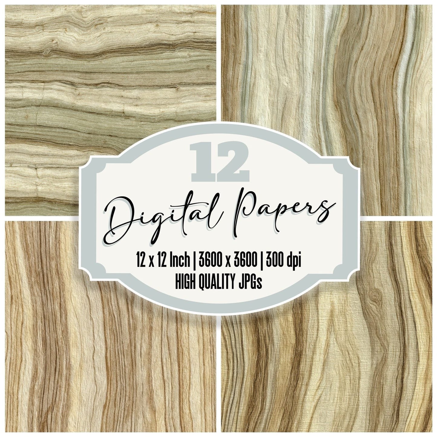 Olive Ash Pale Tan Digital Paper Pack (DDD002817)