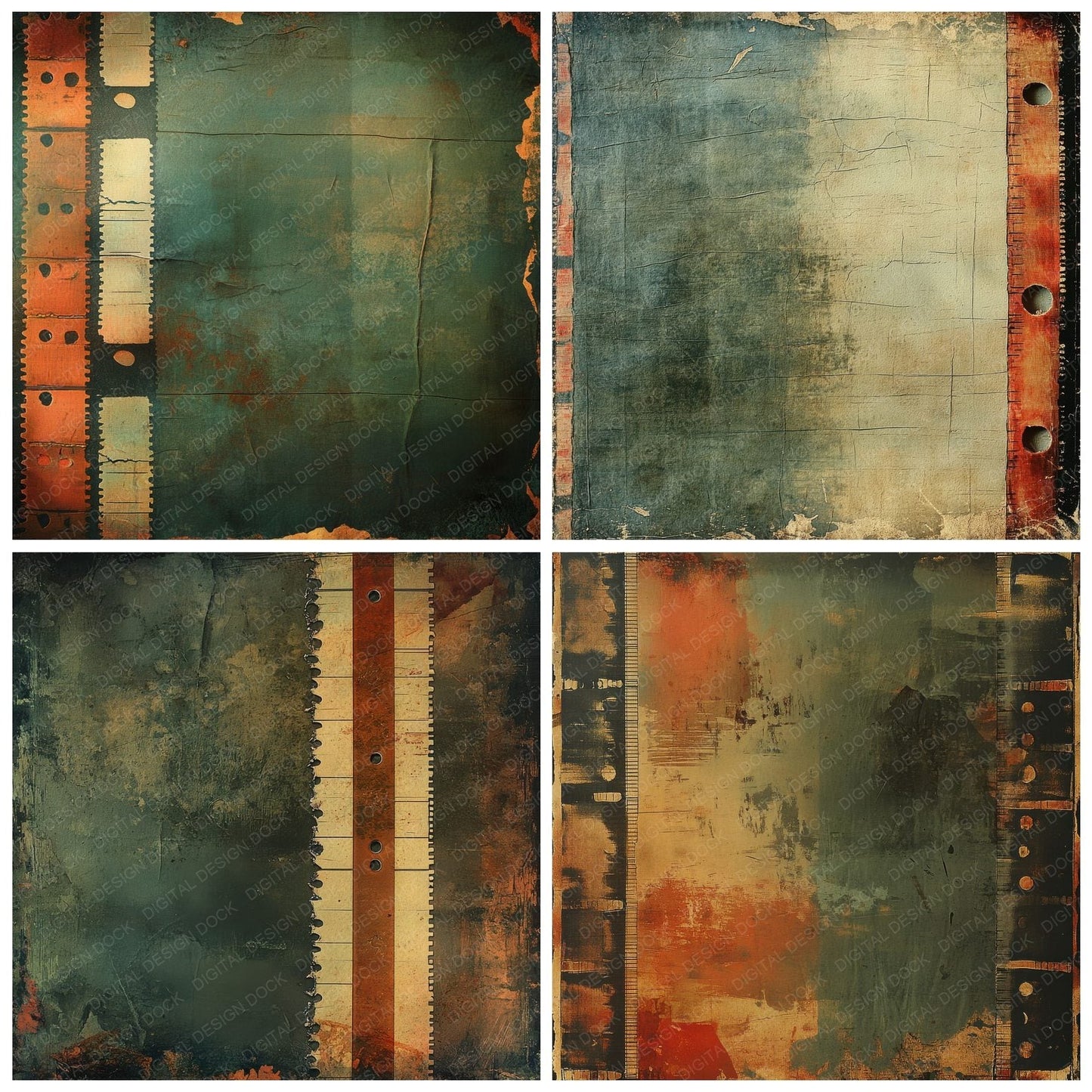Olive Rust Texture Digital Paper Pack (DDD002819)