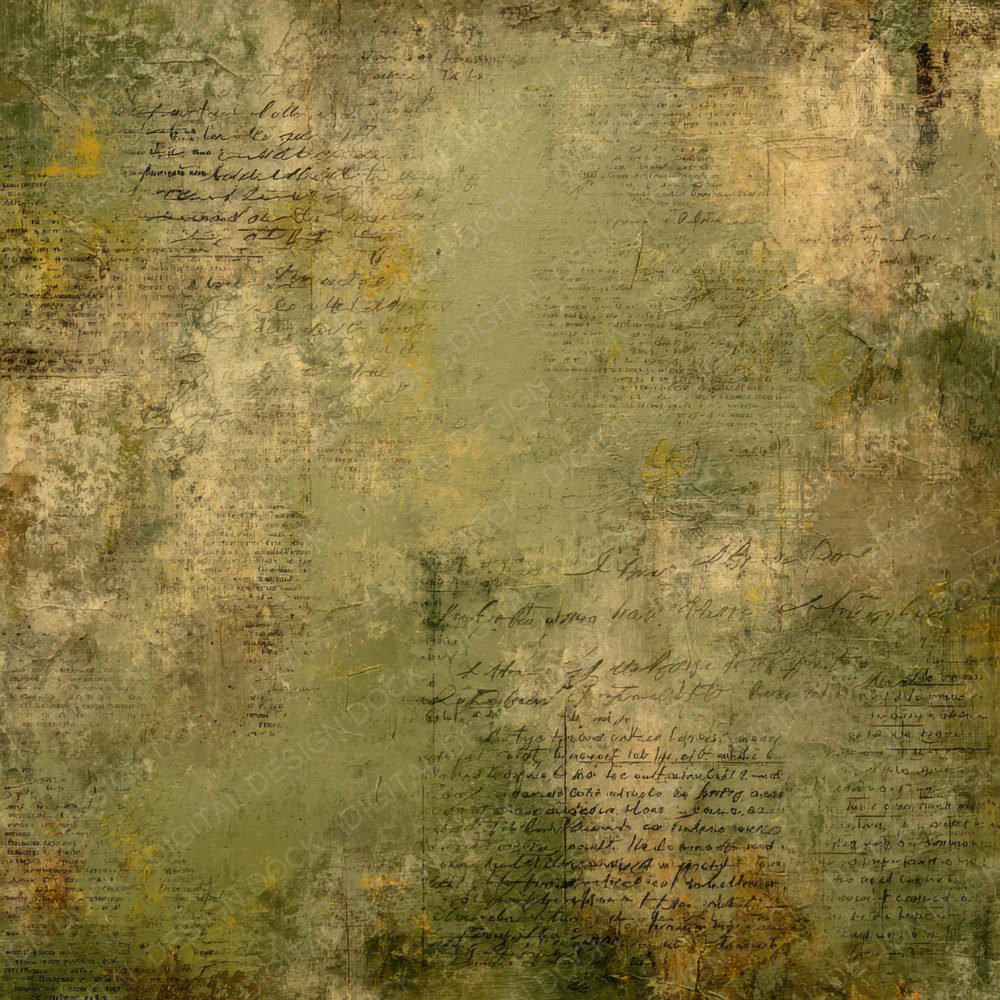 Olive Script Stitch Digital Paper Pack (DDD002822)