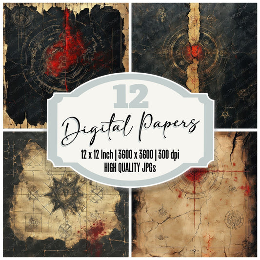 Onyx Ritual Burn Digital Paper Pack (DDD002826)