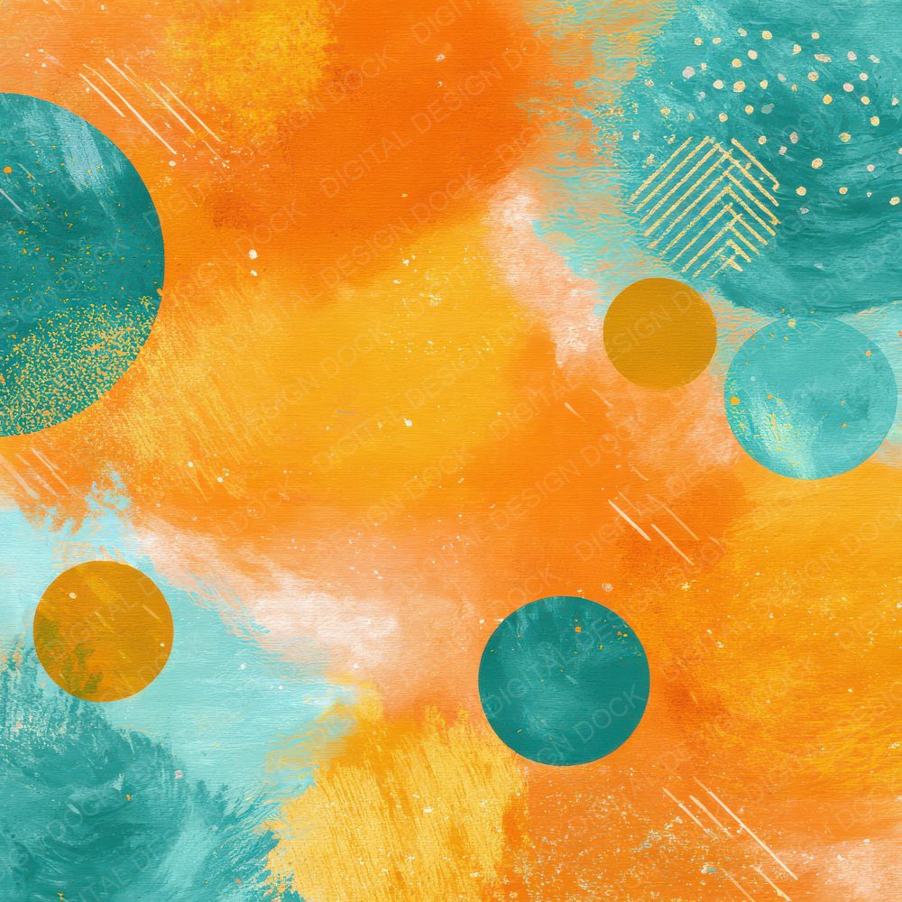 Orange Turquoise Beam Glitter Digital Paper Pack (DDD002831)