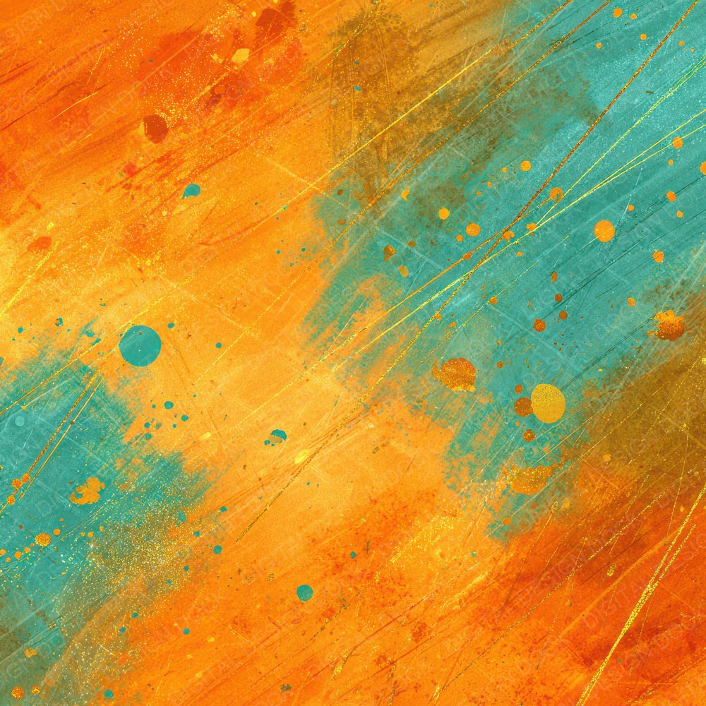 Orange Turquoise Beam Glitter Digital Paper Pack (DDD002831)