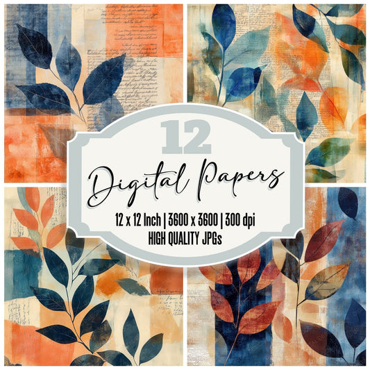 Organic Form Script Digital Paper Pack (DDD002835)