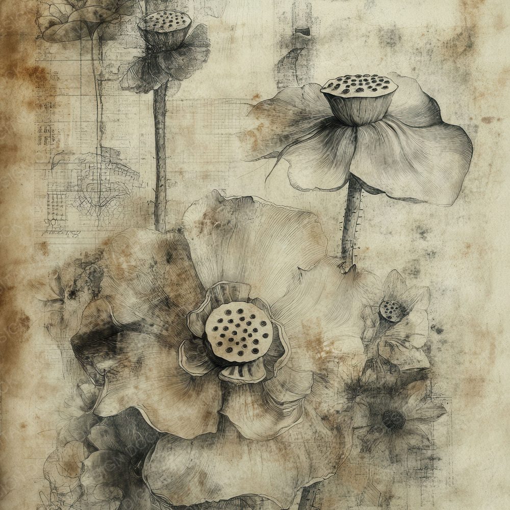 Ossified Lotus Fossil Digital Paper Pack (DDD002841)