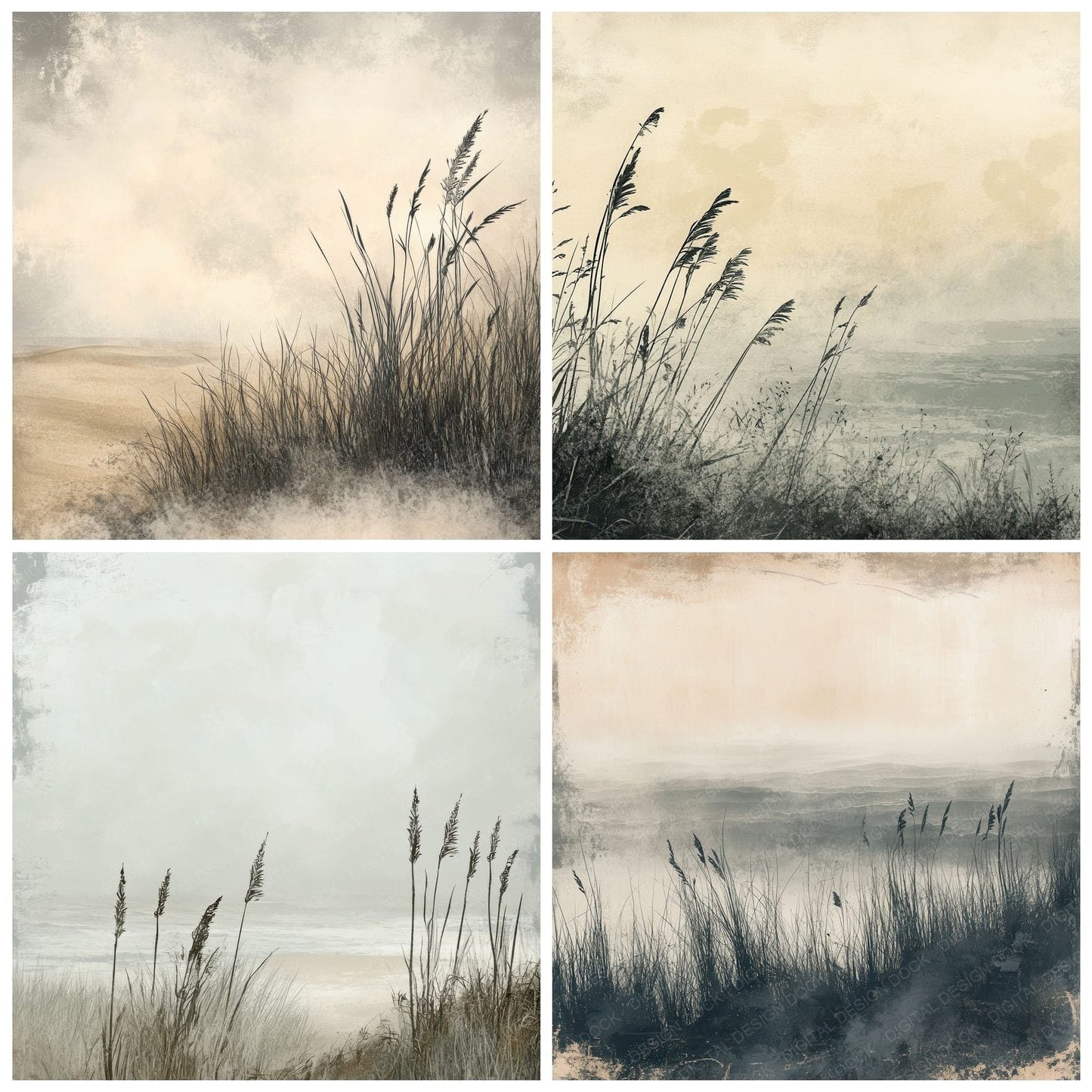 Overgrown Coastal Grass Digital Paper Pack (DDD002845)