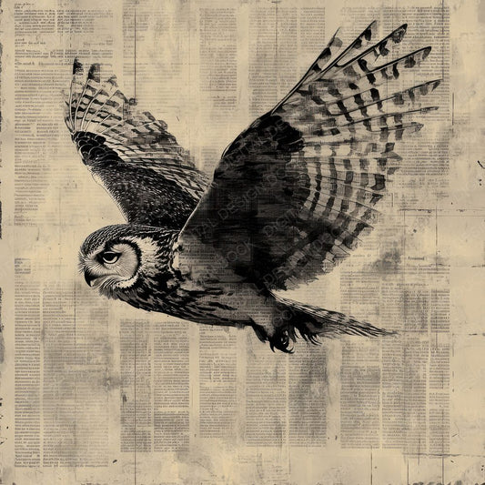 Owl Clipping Edge Digital Paper Pack (DDD002849)