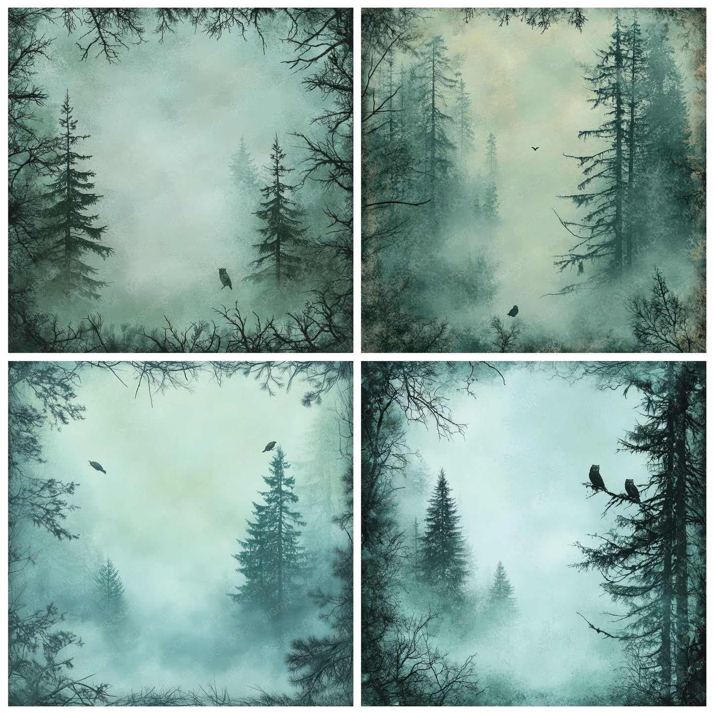Owl Fog Clearing Digital Paper Pack (DDD002850)
