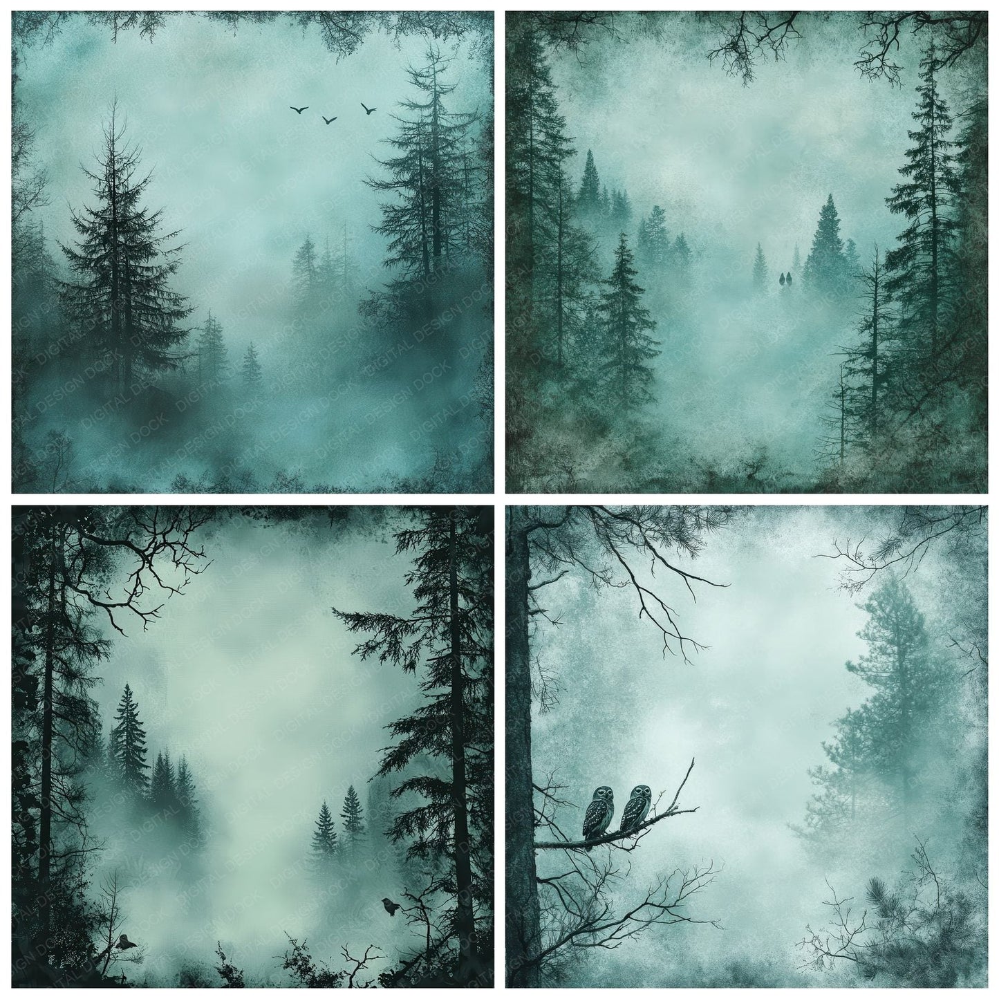 Owl Fog Clearing Digital Paper Pack (DDD002850)