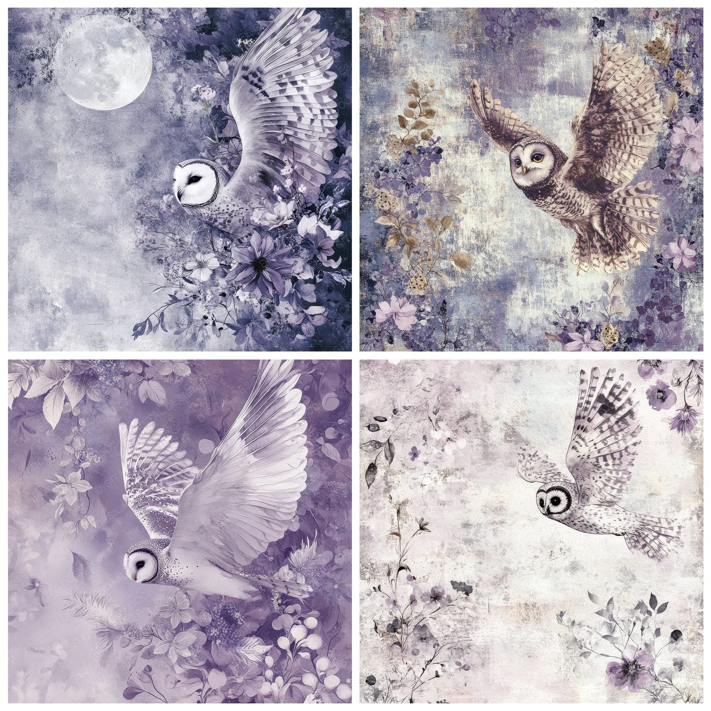 Owl Wing Mist Digital Paper Pack (DDD002854)