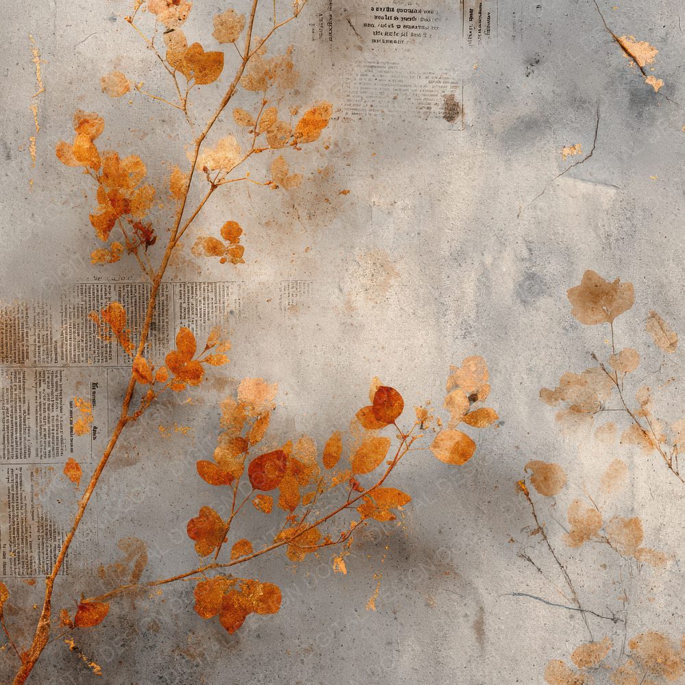 Oxidized Botanical Rust Texture Digital Paper Pack (DDD002859)