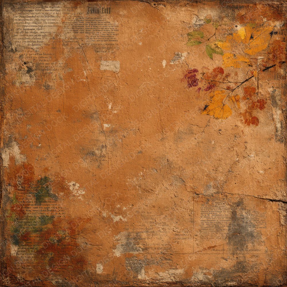 Oxidized Botanical Rust Texture Digital Paper Pack (DDD002859)