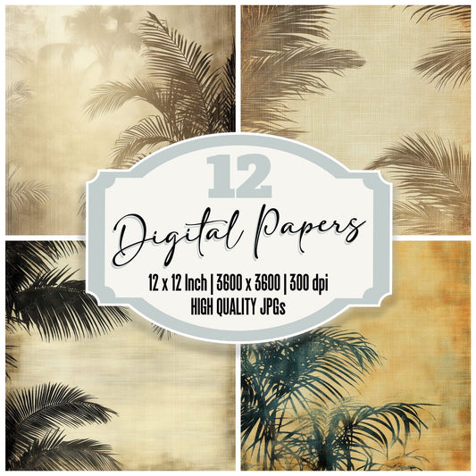 Palm Mat Ripple Digital Paper Pack (DDD002879)