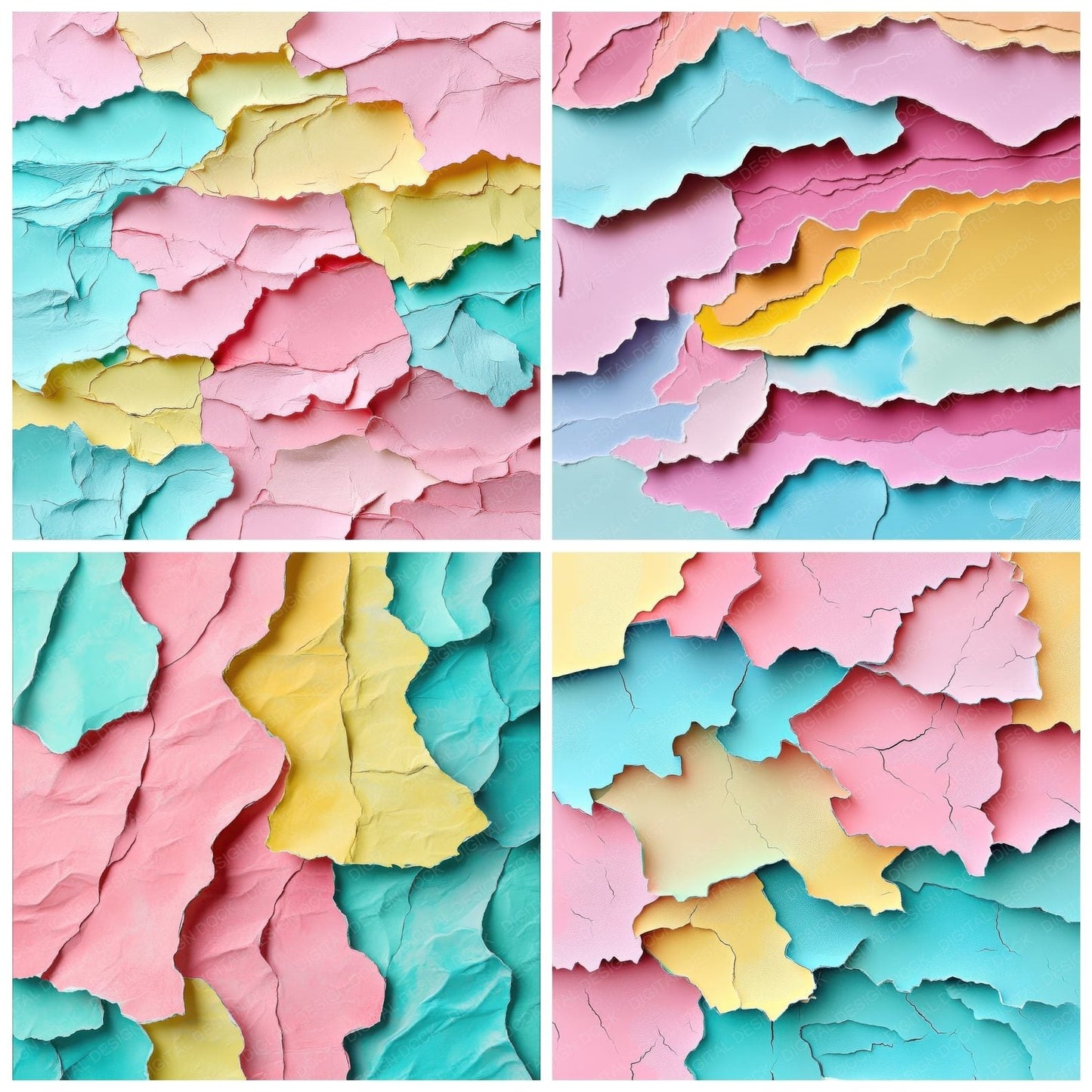 Paper Cut Collage Digital Paper Pack (DDD002884)