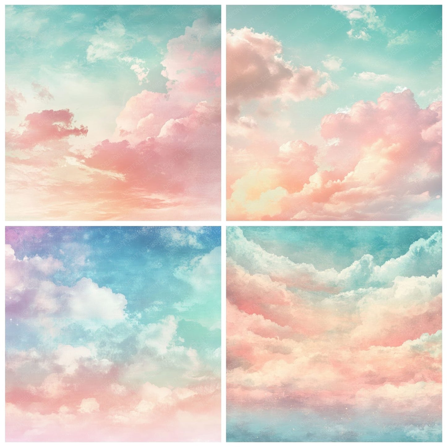 Pastel Cirrus Dream Digital Paper Pack (DDD002912)