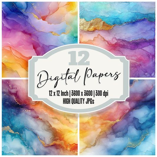 Pastel Ink Cloud Digital Paper Pack (DDD002922)