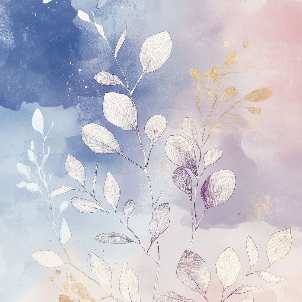 Pastel Ink Petals Digital Paper Pack (DDD002923)