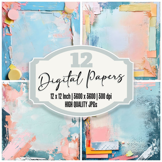 Pastel Paper Tape Digital Paper Pack (DDD002928)