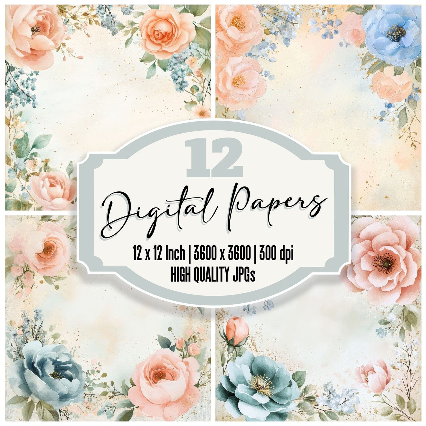 Pastel Petals Digital Paper Pack (DDD002931)
